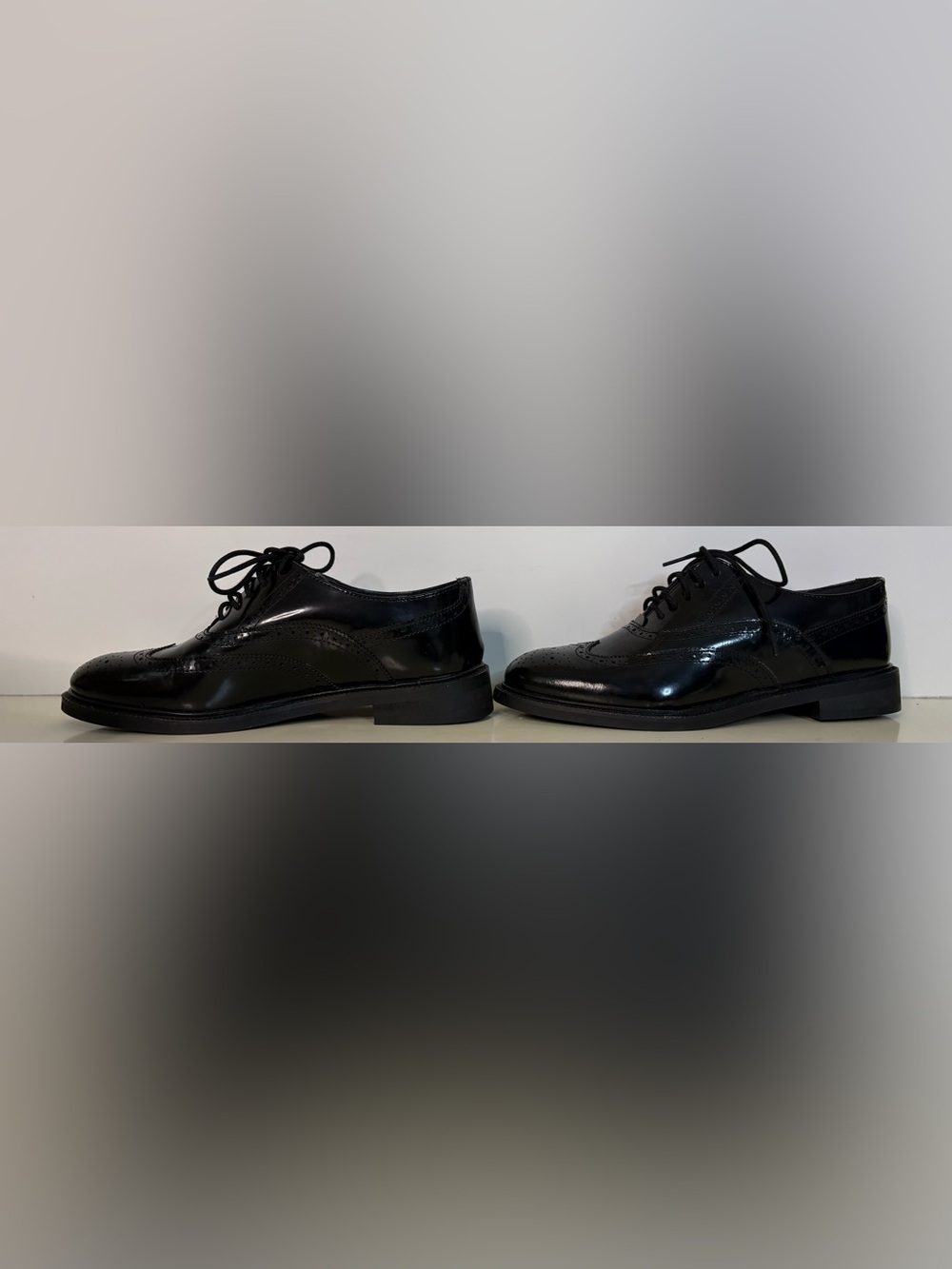 NWT Jeffrey Campbell Moyra Wingtip Black Leather Oxford Shoe 8 - Picture 6 of 11